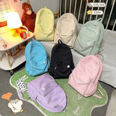 LIZAKOSHT - Solid Color Waterproof Women Backpack Travel Bag Backpacks Schoolbag for Teenage