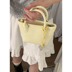 LIZAKOSHT - Summer Handbag Women's Trendy Small Tote Bag Versatile oulder Crossbody Bag Soft PU Leather Daily Use Buet ape