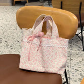 LIZAKOSHT - Lace Flower Sweet Casual Large Capacity Handbag Tote Bags Women Commute Shoulder Bag
