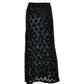 LIZAKOSHT - Elegant Women Lace White High Waist Party Long Dress See Through Summer Beachwear Party Ladies Maxi Vestidos