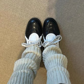 LIZAKOSHT - Flat Sneakers Autumn New Round Toe Front Lace-up Color Matching Soft Sole Non-slip Wear-resistant Single Shoes