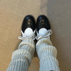 LIZAKOSHT - Flat Sneakers Autumn New Round Toe Front Lace-up Color Matching Soft Sole Non-slip Wear-resistant Single Shoes