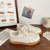 LIZAKOSHT - Pink Womens Sports Shoes Sweet Kawaii Korean Style Women Sneakers Pu Leather Low-top Casual Versatile Female Shoes