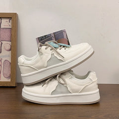 LIZAKOSHT - Small White Shoes Clogs Platform Casual Female Sneakers All-Match Wedge Basket 2025 Summer Creepers Breathable Sports Leisure