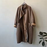 LIZAKOSHT - Fashion Minimalism Single Button Trench For Women Lapel Long Sleeve Office Lady Windbreaker Autumn New