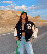 LIZAKOSHT - Solid Color Loose Fashionable Baseball Jacket 2024 Spring/summer Women New Versatile Coat Streetwear Y2K Outerwear