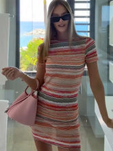 LIZAKOSHT  -  Color Striped Tassel Mini Dress Women Slim Slip Sleeveless Party Club Dresses 2025 Summer New Stylish Beach Holiday Robes Lady