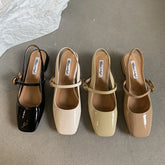 LIZAKOSHT - Women Square Toe Sandals Dress Elegant Slippers 2024 Summer Fashion High Heels Shoes Trend Outdoor Chunky Pumps Female Slides