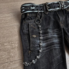 LIZAKOSHT  -  Y2K Street Hip Hop Embroidered Wash Jeans Woman Retro Loose Harajuku Fashion Street Trend High Waist Straight Leg Wide Leg Jeans