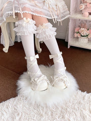 LIZAKOSHT - Middle Heel Drooping Ear Rabbit Lolita High Heels Sweet Japanese Round Toe Lolita Shoes Cute Girl Tea Party Single Shoes