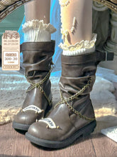 LIZAKOSHT - Original British College Style Large Walled Women's Boots New Thick Soled Thick Heel Retro Midsole Modern Boots