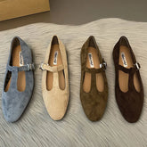 LIZAKOSHT - Autumn Women Flat Shoes Fashion Round Toe Slip On Ladies Elegant Mary Jane Shoes Soft Flat Heel Outdoor Dress Ballerine New Shoe