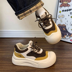 LIZAKOSHT - Winter Shoes Women All-Match Casual Female Sneakers Clogs Platform Creepers New Leisure All-Match Shoes Woman Clogs Platfor