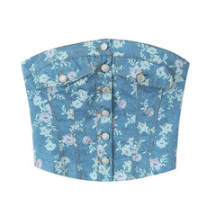 LIZAKOSHT - Europe and America in The Summer of 2025, The New French Retro Temperament Printed Top+irregular Skirt Suit.