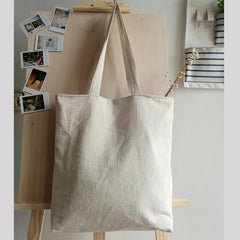 LIZAKOSHT - Women Cotton Linen Shoulder Tote Bag Canvas Casual Handbags Large Capacity Soft Shopping Bags Girls School Travel Shopping Bag