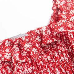 LIZAKOSHT  -  European and American Style Square Collar Lace Floral Dress Spring and Summer New High Waist Slim A Short Skirt Women