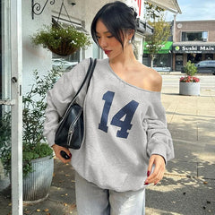 LIZAKOSHT - Y2K Graphic Tops Streetswear Women Fall Winter Clothes Sexy T Shirts Casual Blouses Fashion Sweatshirts Pullover Long Tops