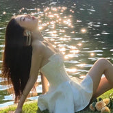 LIZAKOSHT  -  Sexy evening dresses for women party Summer dresses women 2024 off the shoulder dress elegant vintage embroidered dress ruched