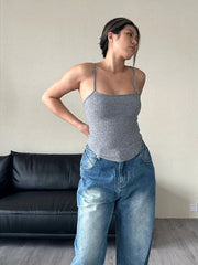 LIZAKOSHT  -  Women's Baggy Blue Jeans Vintage Korean Y2k Denim Trousers Harajuku 90s Aesthetic High Waist Cowboy Pants 2000s Trashy Clothes