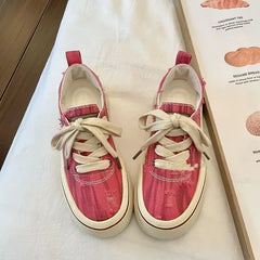 LIZAKOSHT - Canvas Shoes for Women Spring Autumn New Arrival Woman Footwear High Quality On Sale Stylish Walking Y2k Fashion Light A H