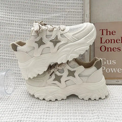 LIZAKOSHT - Simple Platform Sports Shoes Woman Fashion Autumn Korean Style Sneakers Women Casual Versatile Breathable Female Shoes
