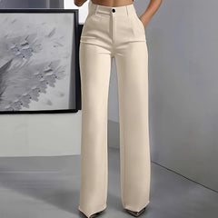 LIZAKOSHT - High Waist Dress Pants for Women Flowy Straight Leg Trousers Business Casual Slimming Pants Spring Summer
