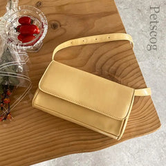 LIZAKOSHT - New Fall Casual Ladies Handbags Glossy Patent Leather Flap Vintage Underarm Hobo Purse Fashion Luxury Women's Shoulder Bags