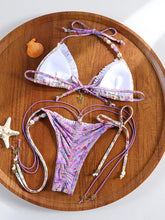 LIZAKOSHT - Pleasted Bikini Sexy Swimwear Floral Print Bikini Set Triangle Swimsuit Women Two Piece Suits Bandage Beachwear Bath Suit