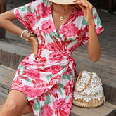 LIZAKOSHT - New Women's Short One-piece Printed Dress