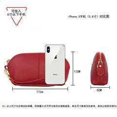 LIZAKOSHT - Leather women long wallet Zipper Wristlet Bag Lady Clutches Coin Purse Cowhide mobile phone bag evening party handbag