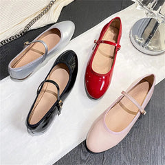 LIZAKOSHT - Size 41 Chic Red Ballet Flats Shoes Women Woman Trend Summer New Designer Cozy Walking Office Lady Mary Jane Shoes Mujer