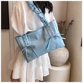 LIZAKOSHT - Trendy Bow Design Large Tote Handbags and Purses Women Shoulder Bags New Vegan Leather Ladies Travel Shopping Bag High Quality