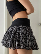 LIZAKOSHT - Y2k Retro Leopard Print Patchwork Mini Skirt Gothic Sexy Low Rise Elastic Waist Skirts Vintage 2000s Streetwear Women