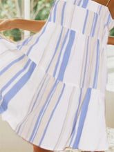 LIZAKOSHT - Women Summer Sleeveless Tie-up Strap Mini Dress Casual Striped Print A-Line Party Dress for Beach Vestidos Streetwear