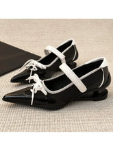 LIZAKOSHT - Fashion Pointed Toe Butterfly Knot Strange Style Mary Jane Shoes Women Designer Sports Ballet Shoes Elegant Party Dress Pumps