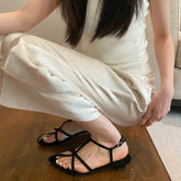 LIZAKOSHT - New Summer Fashion Women Narrow Band Sandals Ladies Casual Beach Party Dress Gladiator Sandalias