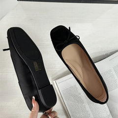 LIZAKOSHT - Shoes Woman 2024 Bow-Knot Clogs Platform Increas Height Female Footwear Square Toe New Nurse Butterfly Creepers Grandma Dress Me