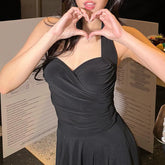 LIZAKOSHT - Elegant Women's Clothing Halter Low Cut Mesh Patchwork Sleeveless Backless Tight Long Dresses Folds High Waist Club Vestidos