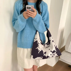 LIZAKOSHT - Fashion Cow Print Shoulder Bag Large Capacity High Quality Tote Bag Daily Commute Women Handbag Guangzhou High Quality Bag