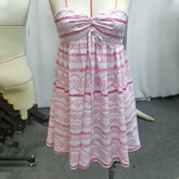 LIZAKOSHT  -  Bohemian Mini Dress Summer Fashion Streetwear Clothing Sleeveless Wrap-Around Dress Sweet Printing Loose Ladies Mini Dresses