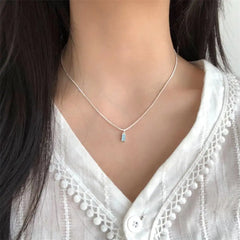 LIZAKOSHT - Simple Elegant For Girls Crystal Ins Zircon Pendant Neck Jewelry Woman Necklaces Korean Clavicle Choker