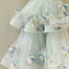 LIZAKOSHT - French Forest Style Strapless Long Evening Gown with High-end Feel, Birthday Coming of Age Gift Princess Dress