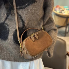 LIZAKOSHT - Vintage Shoulder Bag for Women Faux Suede Leather Female Handbags small ladies messenger Crossbody Bags Sac A Main bolsos