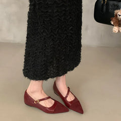 LIZAKOSHT  -  Spring New Brand Women Flats Fashion Pointed Toe Slip On Ladies Casual Laofer Shoes Flat Heel Dress Flat Shoes Mujer New