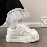 LIZAKOSHT - Heart Platform Sports Shoes Woman Fashion Ventilated Sweet Platform Sneakers Korean Style Versatile Casual Female Shoes