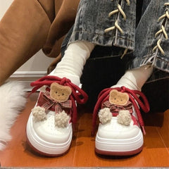 LIZAKOSHT - Cute Bear Womens Sneakers Original Versatile Niche Design Casual Shoes Cartoon Style Breathable Non Slip Shoes Ladies