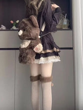 LIZAKOSHT - Japan Caramel Bray Vintage Coffee Checked Top Skirt Set Sweet Cute Niche Design Sense Casual Daily Wear Suits For Women With