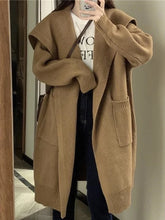 LIZAKOSHT  -  Oversized Knitted Cardigan Women Autumn Winter Thicken Warm Sweater Female Korean Fashion Vintage Casual Long Sleeve Long Coat