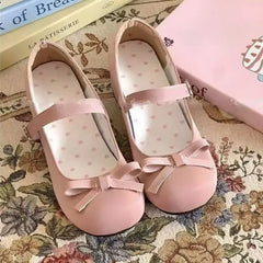 LIZAKOSHT - New Spring Summer Thick Heel Pink Shoes Elegant Bow Lolita Shoes College Girls High Heels Fashion Women Sandals