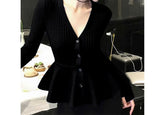 LIZAKOSHT - Winter Fashion High Knowledge Dressing Style Atmosphere Light Luxury Beautiful Knitted Top for Women